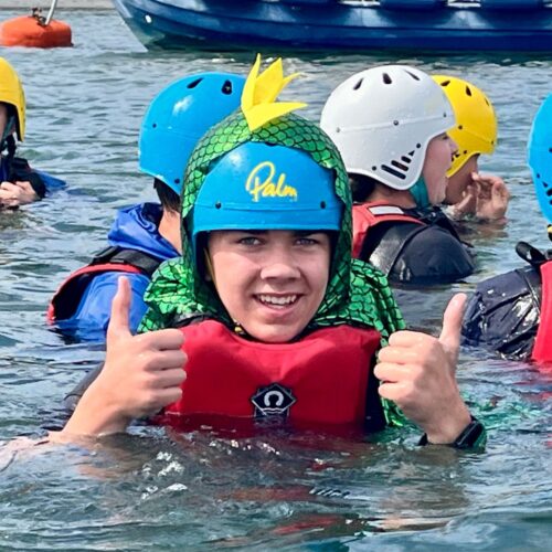 Paddlesport training thumbs up