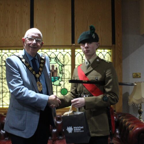 CSM Ethan Moore first aid bravery certificate