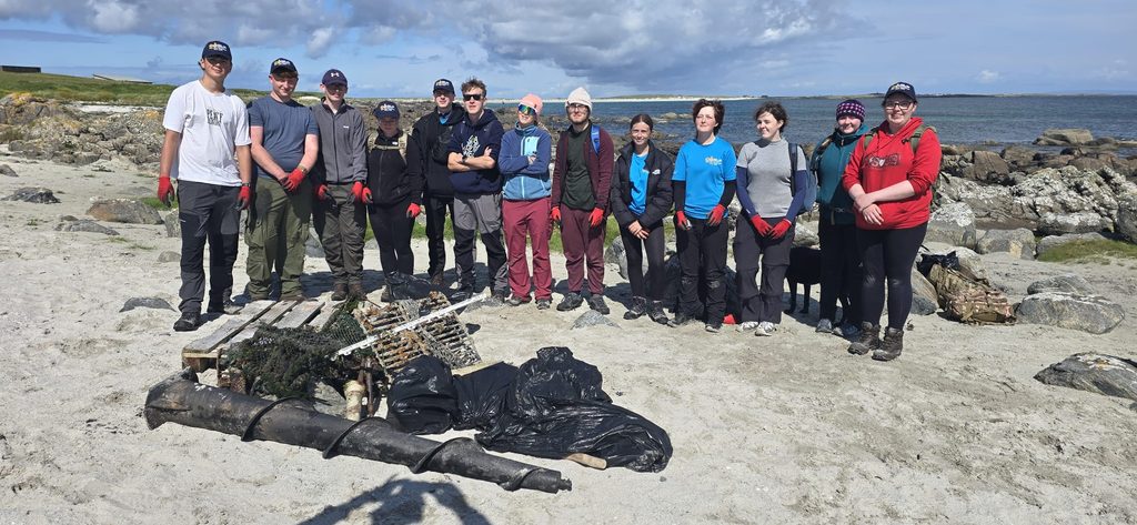 Beach cleaning on Tiree